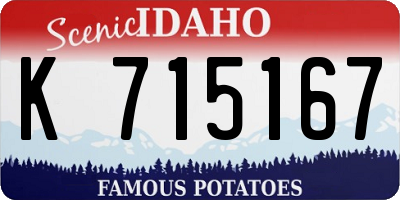 ID license plate K715167