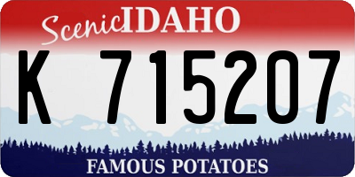 ID license plate K715207