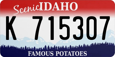 ID license plate K715307