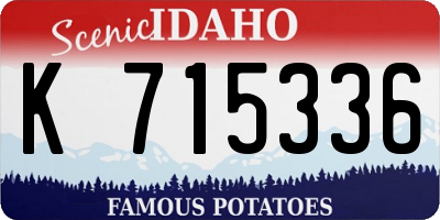 ID license plate K715336