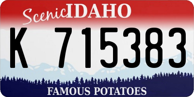 ID license plate K715383