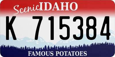 ID license plate K715384