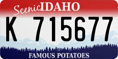 ID license plate K715677