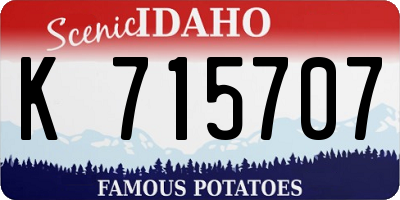 ID license plate K715707
