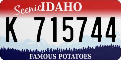 ID license plate K715744