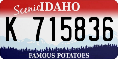 ID license plate K715836