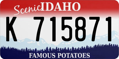 ID license plate K715871