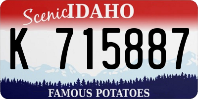 ID license plate K715887