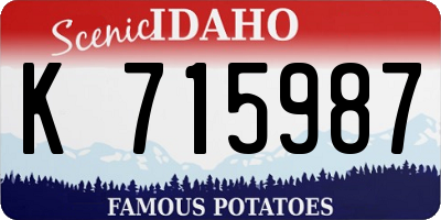 ID license plate K715987