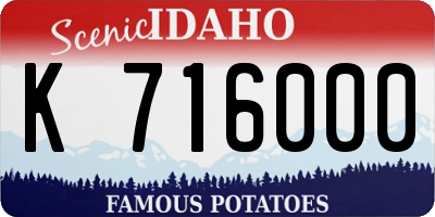 ID license plate K716000