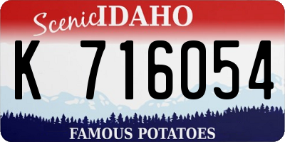 ID license plate K716054