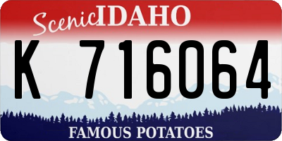 ID license plate K716064