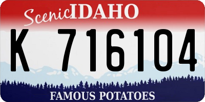 ID license plate K716104