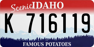ID license plate K716119