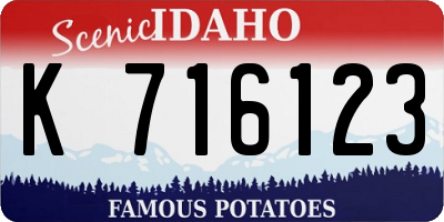 ID license plate K716123