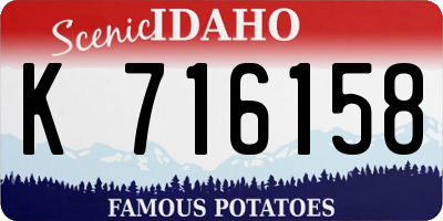 ID license plate K716158