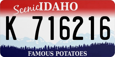 ID license plate K716216
