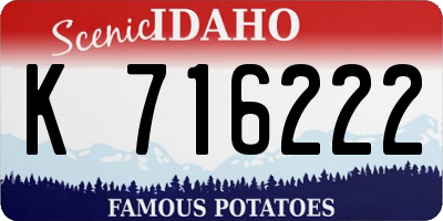 ID license plate K716222