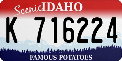 ID license plate K716224