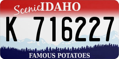 ID license plate K716227