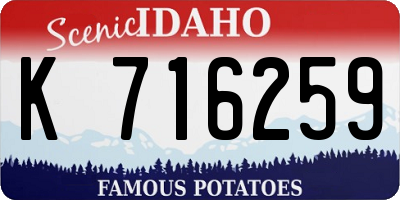 ID license plate K716259