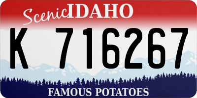 ID license plate K716267