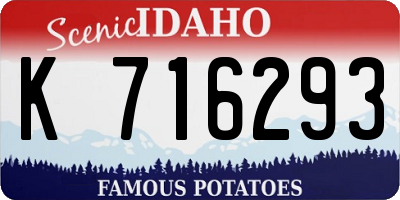 ID license plate K716293