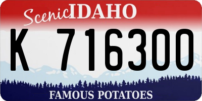 ID license plate K716300