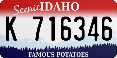 ID license plate K716346