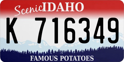 ID license plate K716349