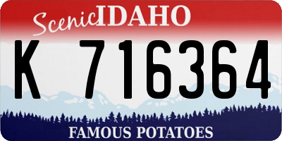 ID license plate K716364