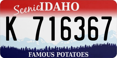 ID license plate K716367