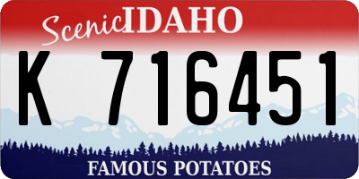 ID license plate K716451