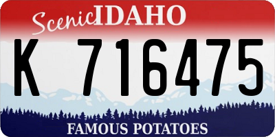 ID license plate K716475