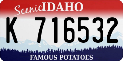 ID license plate K716532