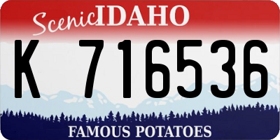 ID license plate K716536