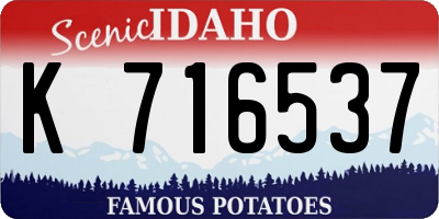 ID license plate K716537