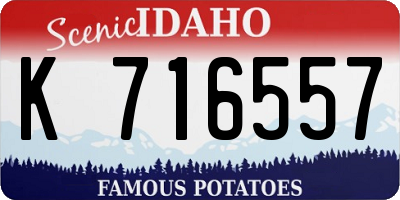 ID license plate K716557