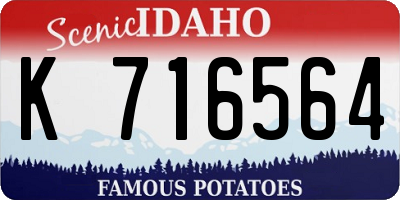 ID license plate K716564