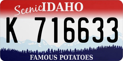 ID license plate K716633