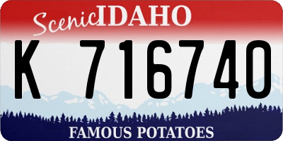 ID license plate K716740