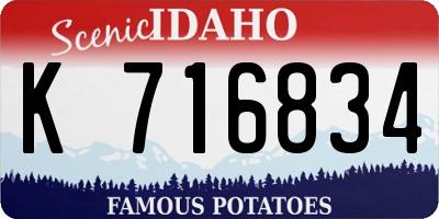 ID license plate K716834