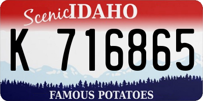ID license plate K716865