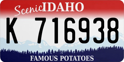ID license plate K716938