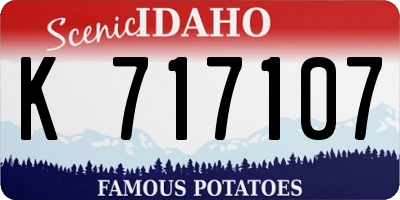 ID license plate K717107