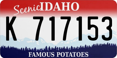 ID license plate K717153