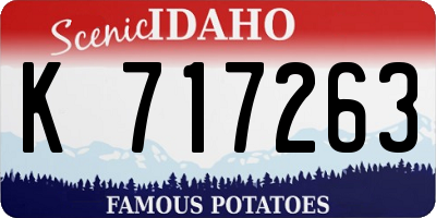ID license plate K717263