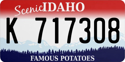 ID license plate K717308