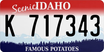 ID license plate K717343