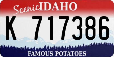 ID license plate K717386